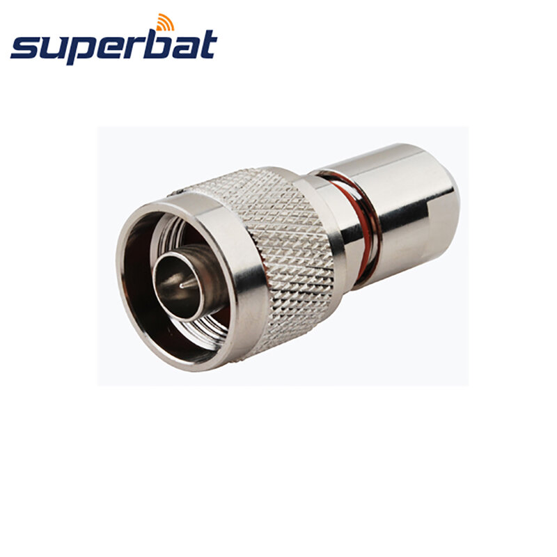 Conector Superbat N macho abrazadera recta RF Coaxial para Cable de cobre corrugado de 1/4"