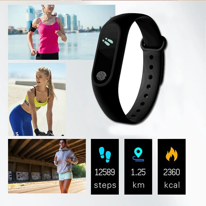 Esporte Pulseira Relógio Das Mulheres Dos Homens de Fitness Rastreador Smartwatch Para Android IOS Inteligente Eletrônica Inteligente Relógio Banda Smartband Relógio inteligente