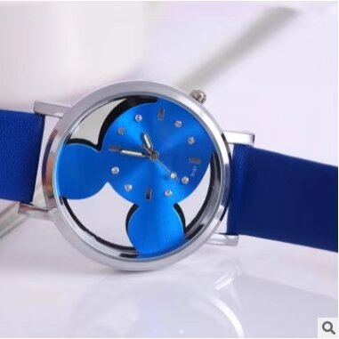 Relógio de aço inoxidável para crianças, relógio de metal infantil do mickey de caixão, presentes para meninas, 2019
