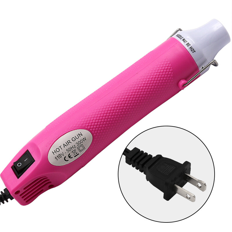 110V DIY Using Heat Gun Electric Power Tool Hot Air 300W Temperature Gun with Supporting Seat Shrink US Plug