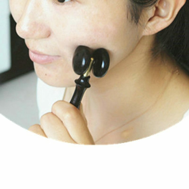 جهاز تدليك الوجه والعينين من خشب الأبنوس, يعمل على ضخ خطوط الطول لإجهاد الوجه وإصلاحه