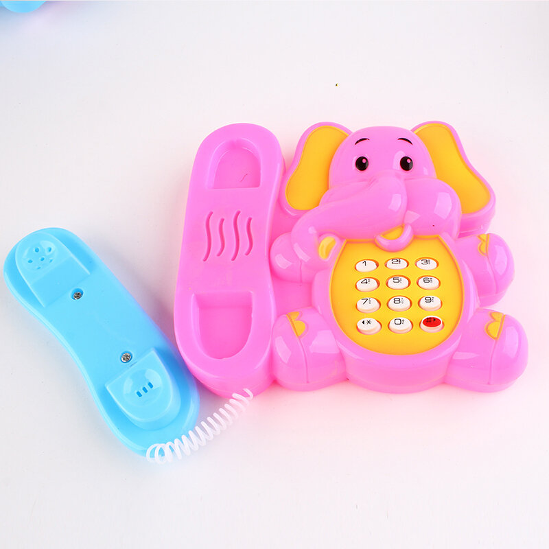 Elephant Music-teléfono eléctrico que emite luz, juguetes educativos Unisex de plástico para niños de 2 a 4 años, 2021