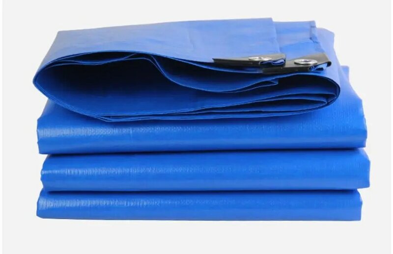 Toile de couverture de marchandises de plein air, matériau imperméable, toile, pluie tarLII, bâche de camion, bleu et orange, plusieurs dimensions