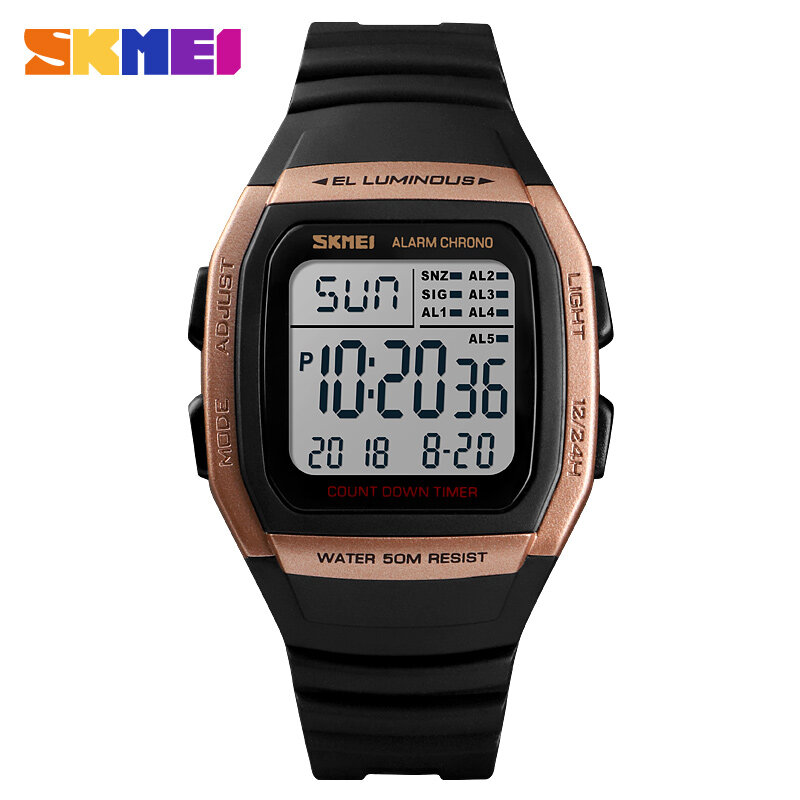 SKMEI Fashion Waterproof Watch Luxury Top Brand Men Analog Digital Sports Watches Electronic Steps Clock Relogio Masculino