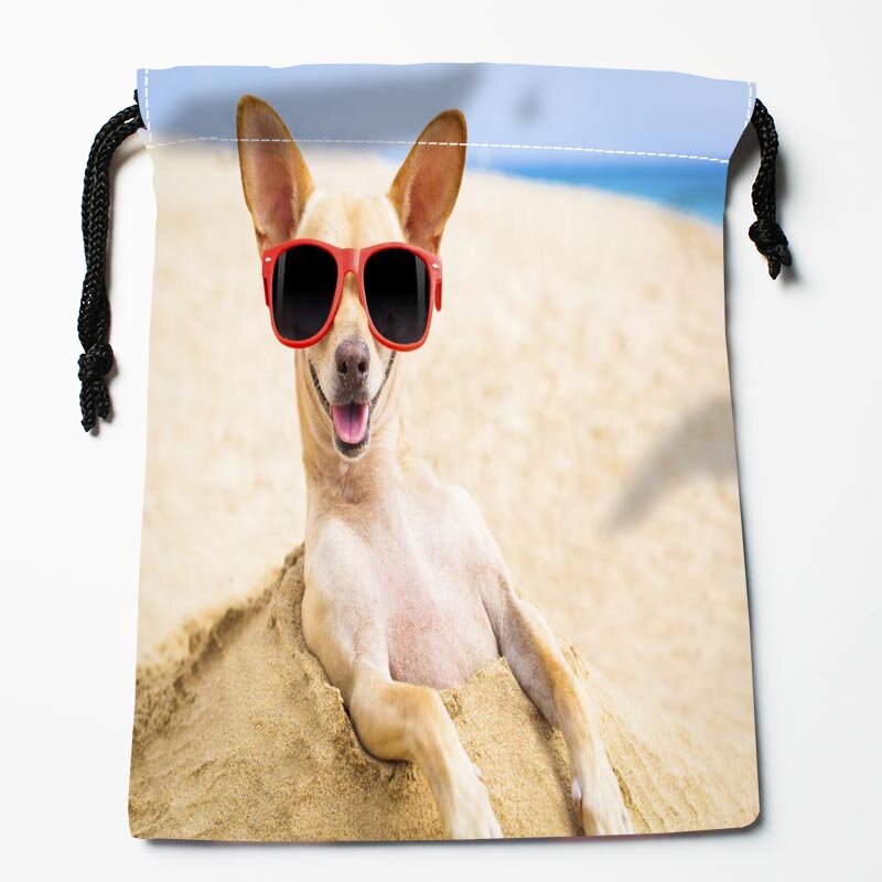 Custom Chihuahua dog Drawstring Bags Custom Printed gift bags More Size 18*22cm Compression Type Bags