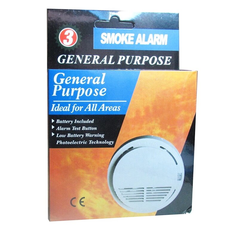 GZGMET High Sensitivity Stable Smoke Detector Fire Alarm Photoelectric Sensor Home Security System with High Quality