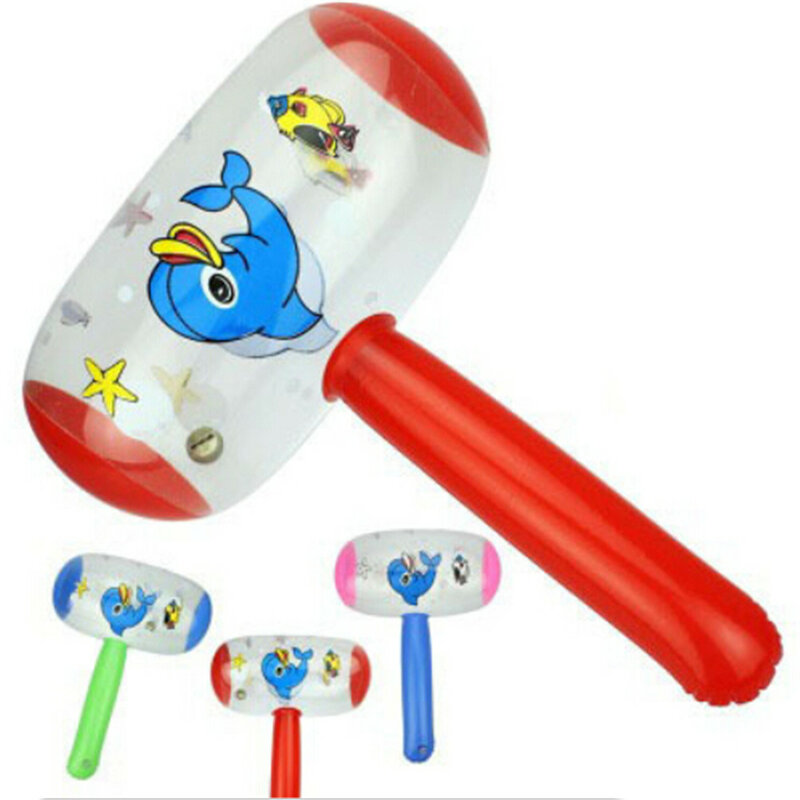1Pcs 귀여운 만화 풍선 망치 공기 망치 벨 무작위 색상 도매 어린이 어린이 소음 제조 업체 장난감을 날려