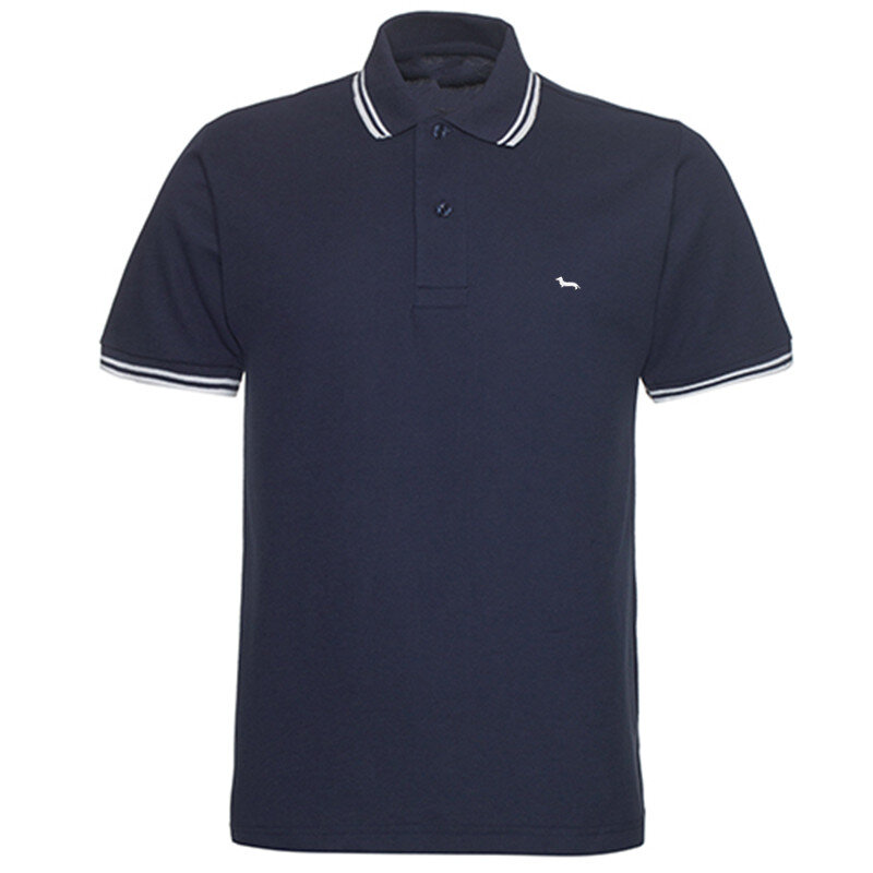 Neue Männer Casual Sommer Mode Polos Hemd Slim Fit Atmungs Stickerei Harmont Shirts männer Outwear Blaine