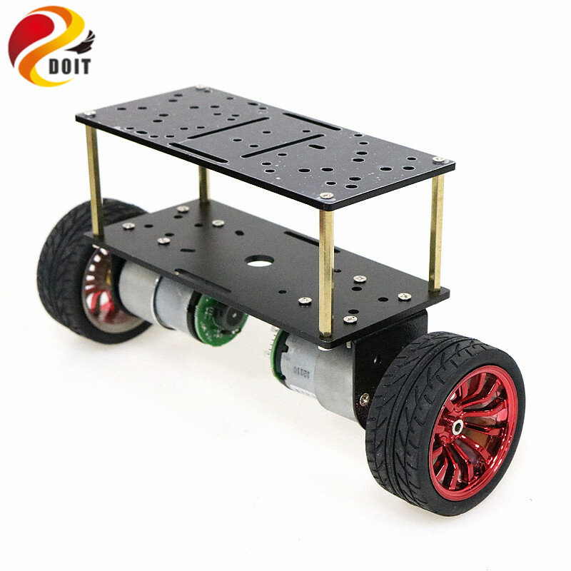 Double Plate 2wd Two Rounds of Self-balancing DC 12V Motor Car Two-wheel Balancing Car Smart Car Chassis Kit