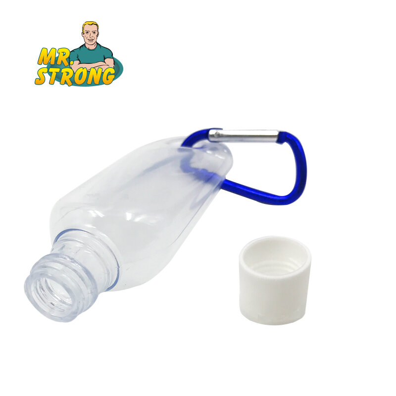 Botella rellenable y portátil con llavero, 30ml, 60ml, 10 unidades, para viaje