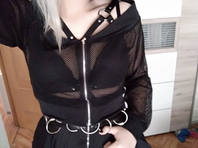 Rosetic gótica-Blusa de manga larga para mujer, blusa Sexy de malla negra transparente con cuello oblicuo, ahuecada con hombros descubiertos, ropa gótica de calle para Club
