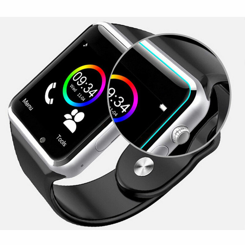Bluetooth A1 reloj inteligente para niños bebés hombres mujeres deporte reloj de pulsera soporte 2G SIM TF Cámara reloj inteligente para teléfono Android