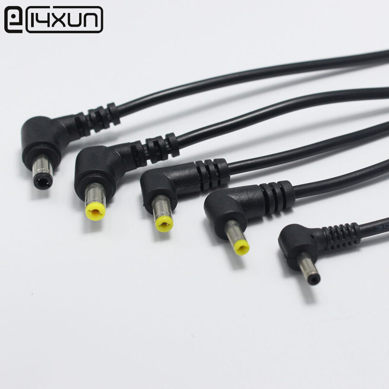 1pcs 5.5*2.5mm 2.5*2.1mm 4.8*1.7mm 4.0*1.7mm 3.5*1.35mm 2.5*0.7mm DC Power Plug with 30cm Cable Black Charging Connector