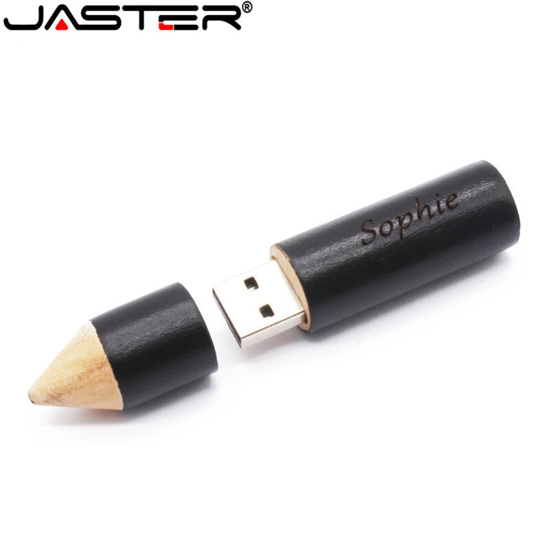 JASTER (Tự Do Tùy Chỉnh Logo) sách Bút USB 2.0 Lưu Trữ Bên Ngoài Ổ 4GB 8GB 16GB 32GB 64GB Gỗ Usb miễn Phí Vận Chuyển