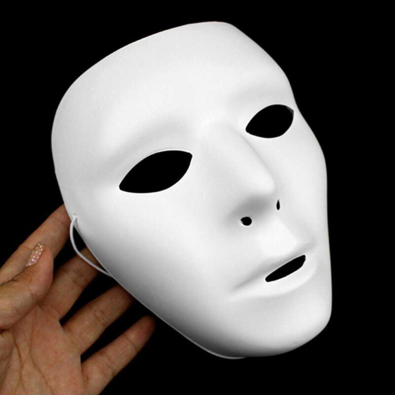 Cosplay Halloween Festival PVC White Mask Party Toys Unique Full Face Dance Costume Mask for Men Women for Gift
