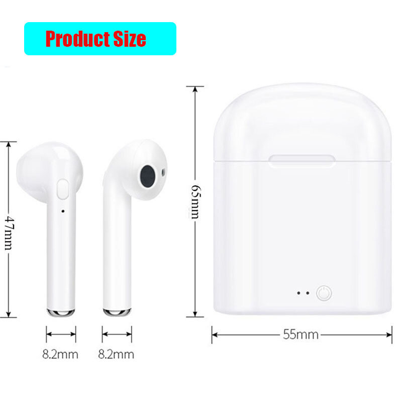 Mini Bluetooth Sem Fio do Fone de ouvido In Ear Stereo Earbud Fone de Ouvido para o iPhone Da Apple não 7 airpods não auricular earpod fone de ouvido