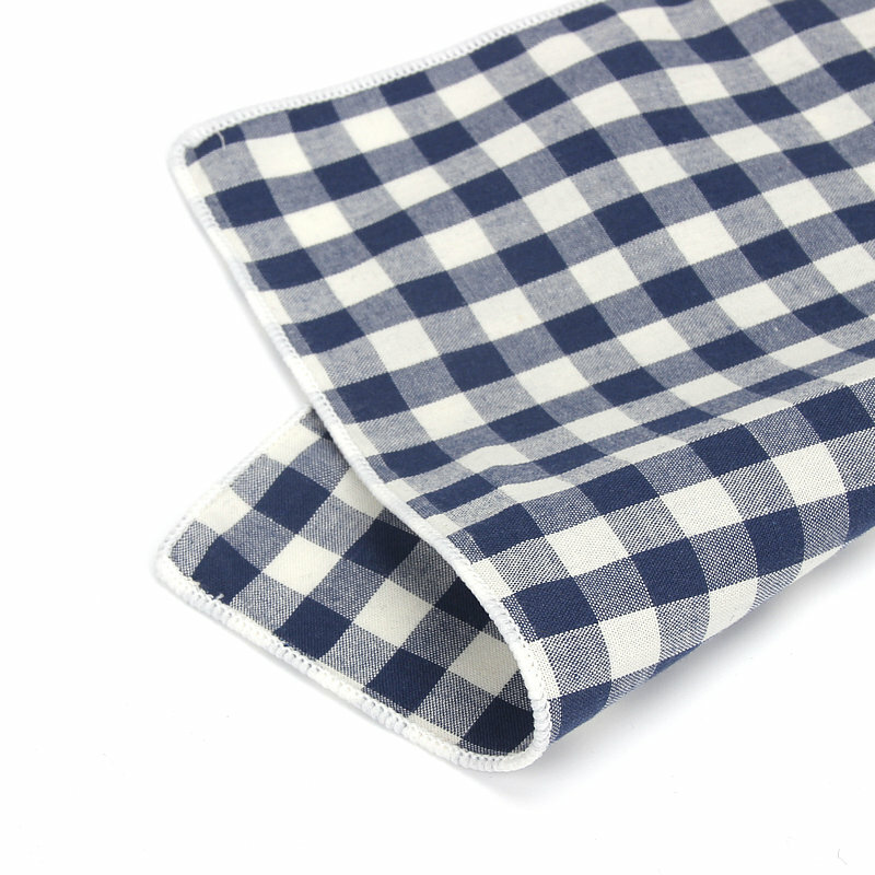 Novo lenço 100% algodão masculino, lenço quadrado de bolso para xadrez, toalha vintage de festa de casamento