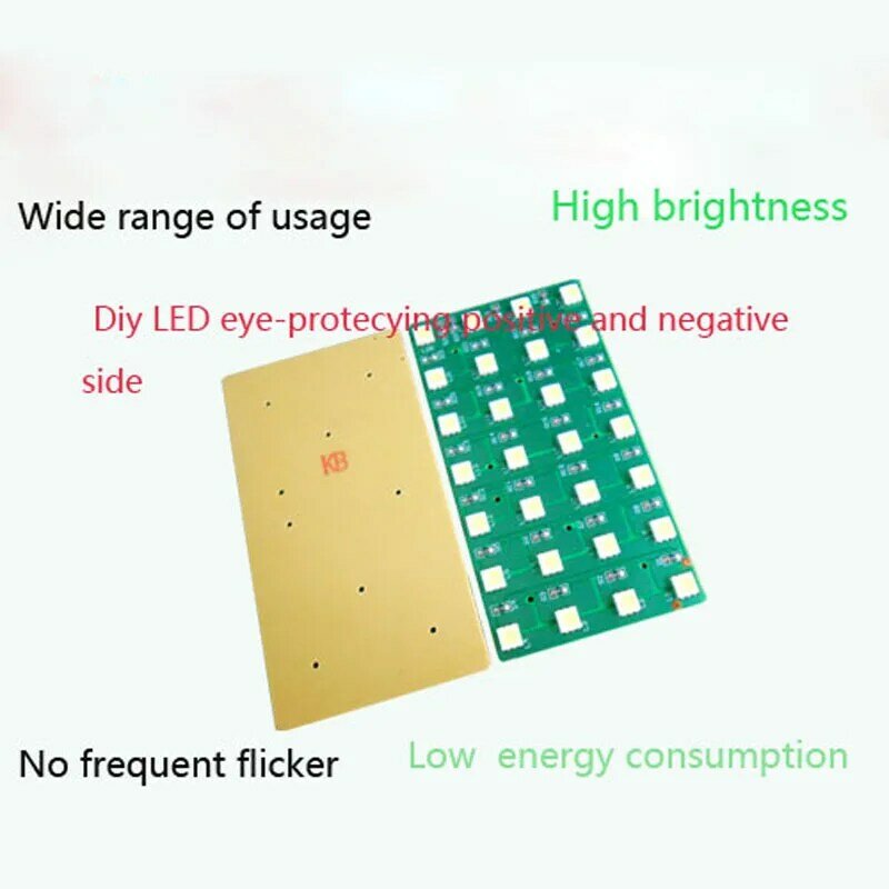 Panel de lámpara led, bricolaje, batería de litio 18650, fuente de alimentación directa de 5W