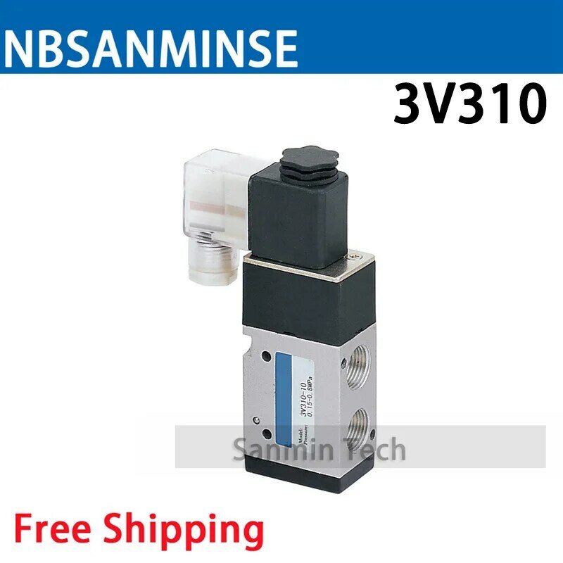 3V310 3V320 Series G3/8  Solenoid Valve Two Position Three Way Pneumatic Valve Single Double Coil  AIRTAC Type NBSANMINSE