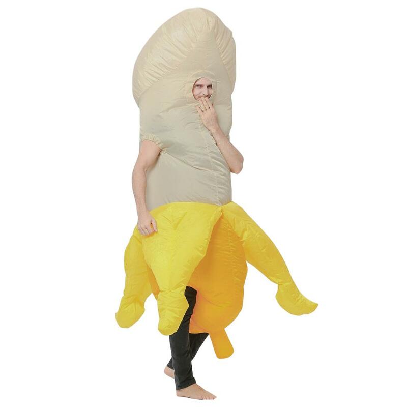 Disfraz inflable de banana para adultos, Sexy para hombres y mujeres disfraz de Halloween, fiesta de pene de noche de despedida de soltera, Disfraces de pene de lujo