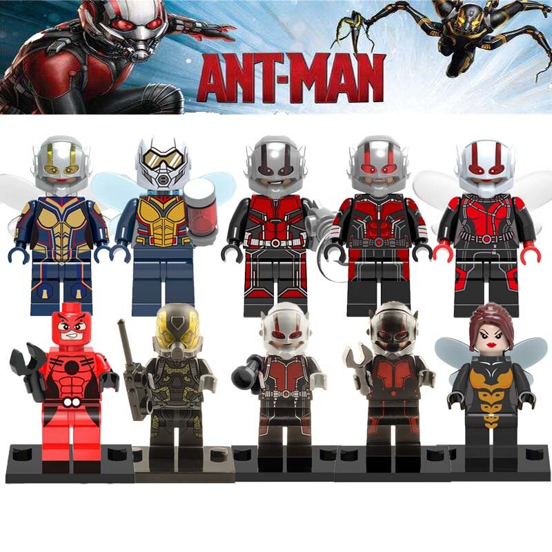 Single Sale Legoelys Ant-Man Marvel Super Hero Ant Man The Wasp Figure Wasp Yellow Jacket Building Block Toys For Children