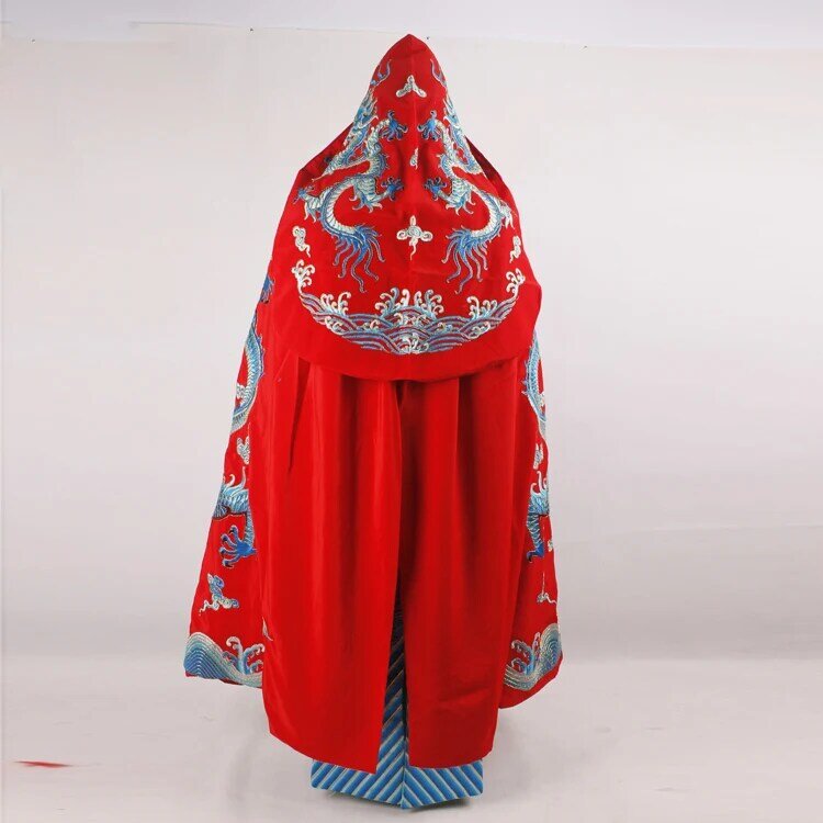 Embroidery Dragon Dramaturgic Peking emperor's mantle Costume China operas costume Carnival Chinese Beijing Opera Drama Cloak