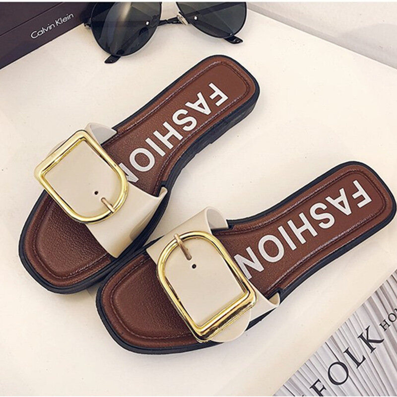 Ho Heave Women Flats Slippers Ladies Fashion Casual Sandals Women Classics Slides Summer Outside Flat With Shoes Size Smaller