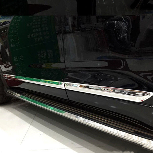 Moldura de guarnición lateral de puerta de coche, accesorio de acero inoxidable cromado para Toyota HIGHLANDER 2015