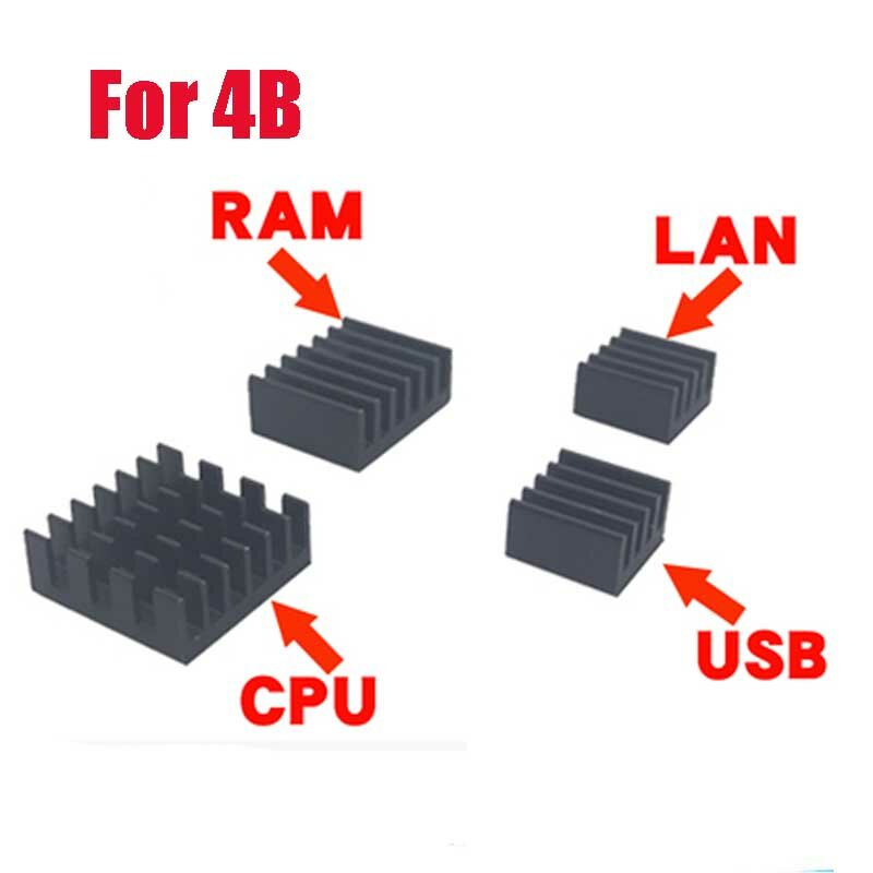 4 шт., алюминиевый радиатор для Raspberry Pi 4B