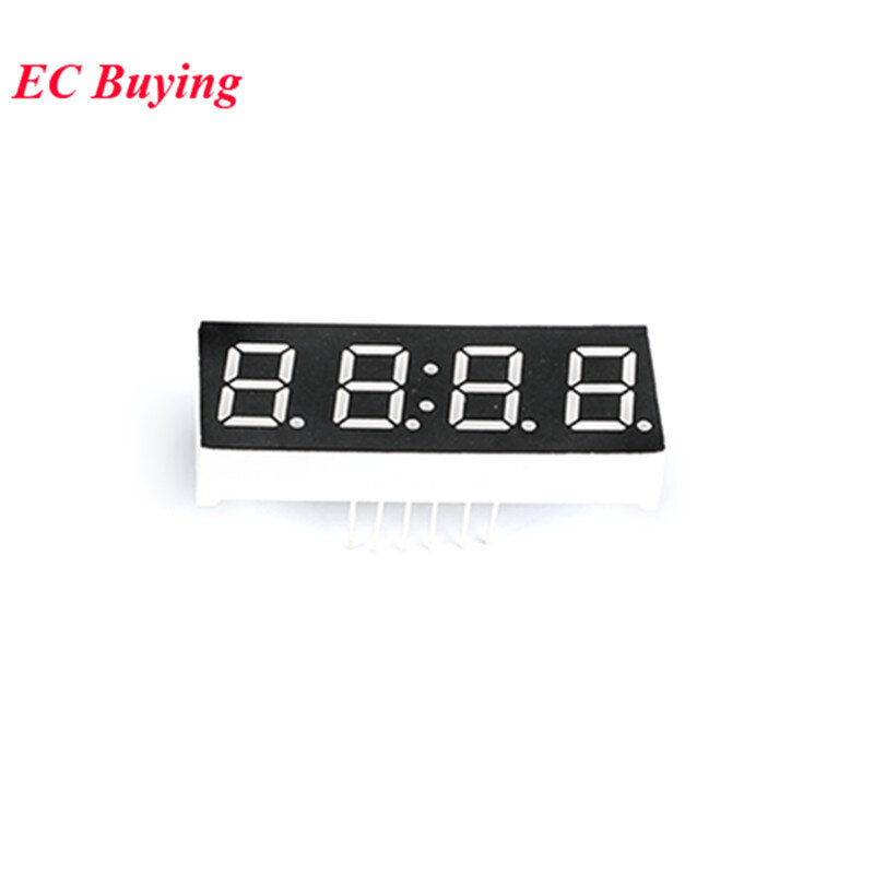デジタルチューブ4ビットディスプレイ時計,一般的なゾーン付き,5ユニット,0.28 0.36,0.56,4ビット,7セグメント,赤,電子diy