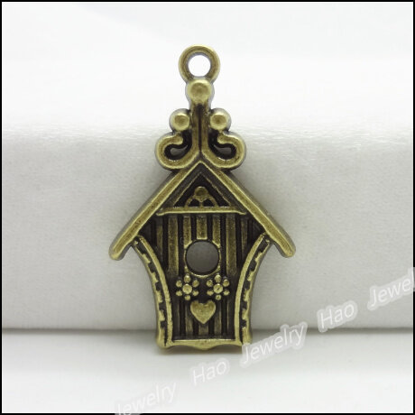 30pcs Vintage Charms House ciondolo bronzo antico Fit bracciali collana creazione di gioielli in metallo fai da te