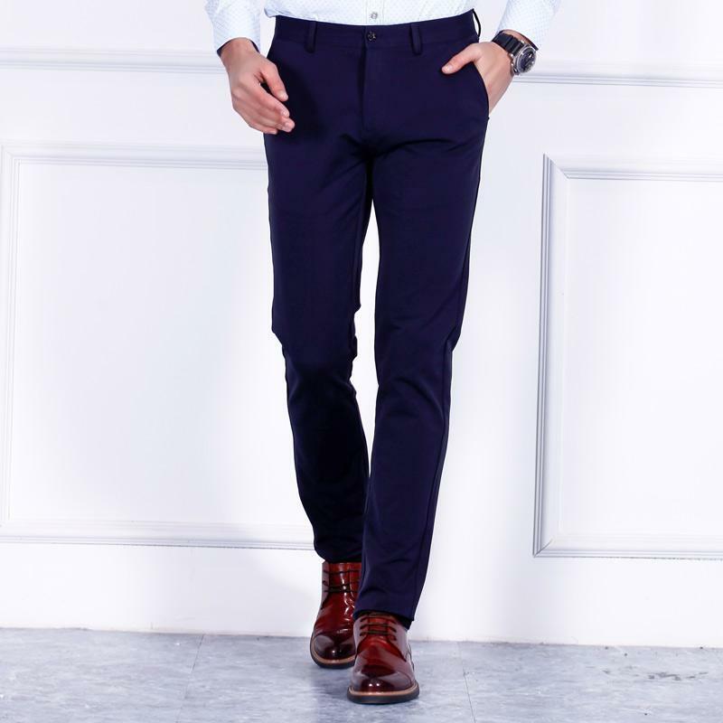 New high-end men's suit pants men's wool blend fit suit pants men's business office formal suit pants