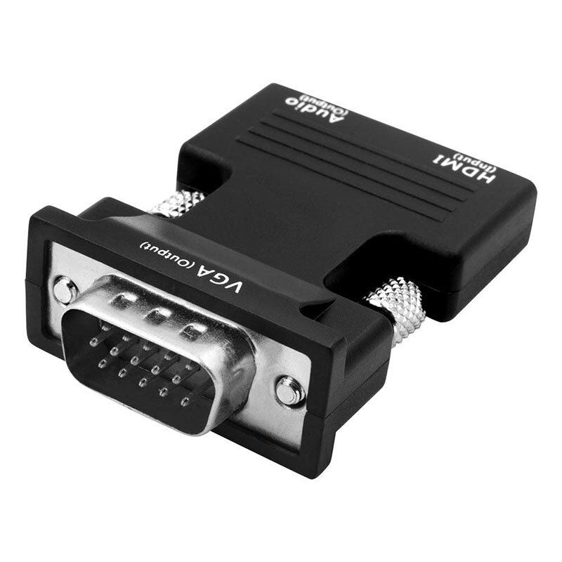 HD 1080P adaptador de HDMI a VGA Digital vídeo analógico con audio convertidor de Cable para ordenador PC y portátil caja de TV para proyector Video gráfico