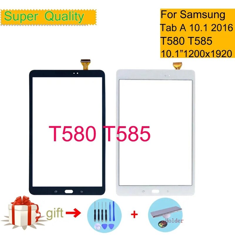 Dla Samsung Galaxy Tab A 10.1 2016 T580 T585 SM-T580 SM-T585 ekran dotykowy Panel Digitizer czujnik wymiana tabletu
