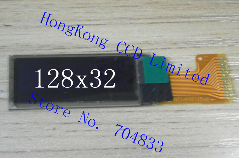 0.91 inch wit oled-scherm 15pin 128*32 wit oled-scherm SSD1306 spi-interface QT1306P22B 4-SPI 4-WIRE SPI