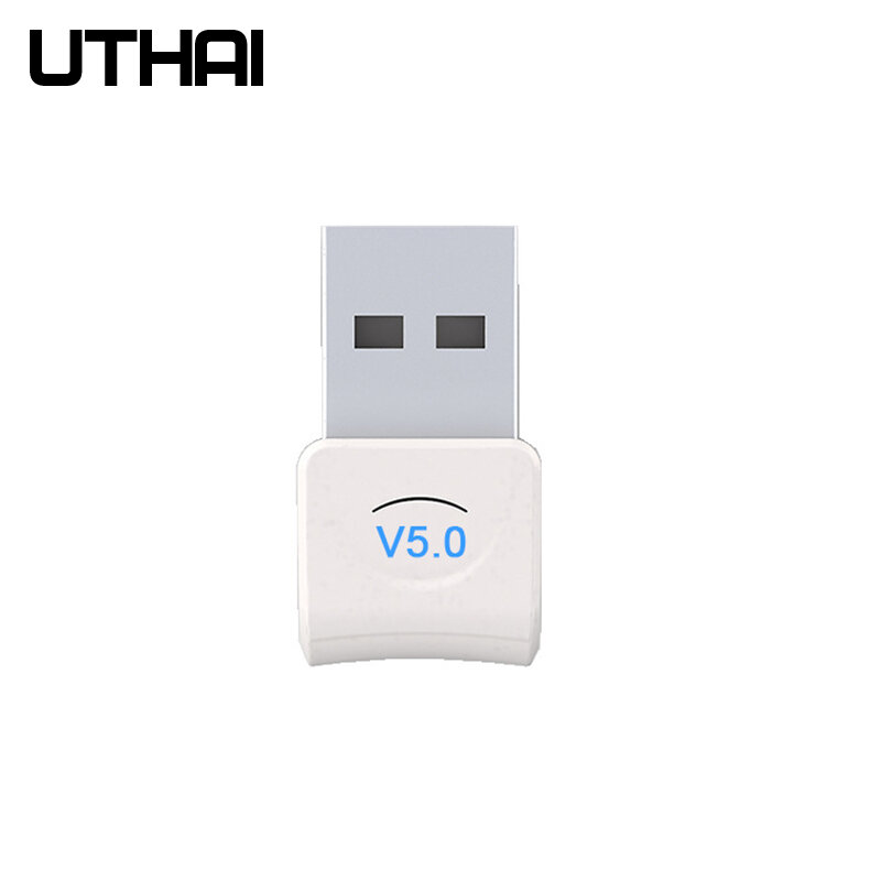 Uthai t04 usb 5.0 adaptador para computador pc ps4 mouse áudio bluetooth-compatível receber transmissor de áudio sem fio