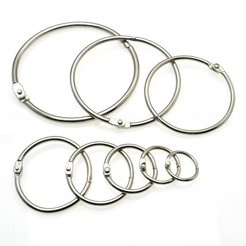 DIY Ring Binder Albums Loose-leaf Book Hoops Opening O Ring Locking Keychain Office Binding Supplies Metal Craft Parts Supplies