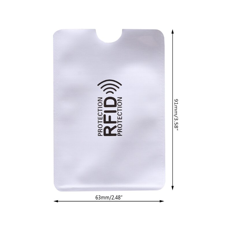 안티 스캔 RFID 슬리브 프로텍터 신용 ID 카드 알루미늄 호일 홀더, 안티 스캔 카드 슬리브
