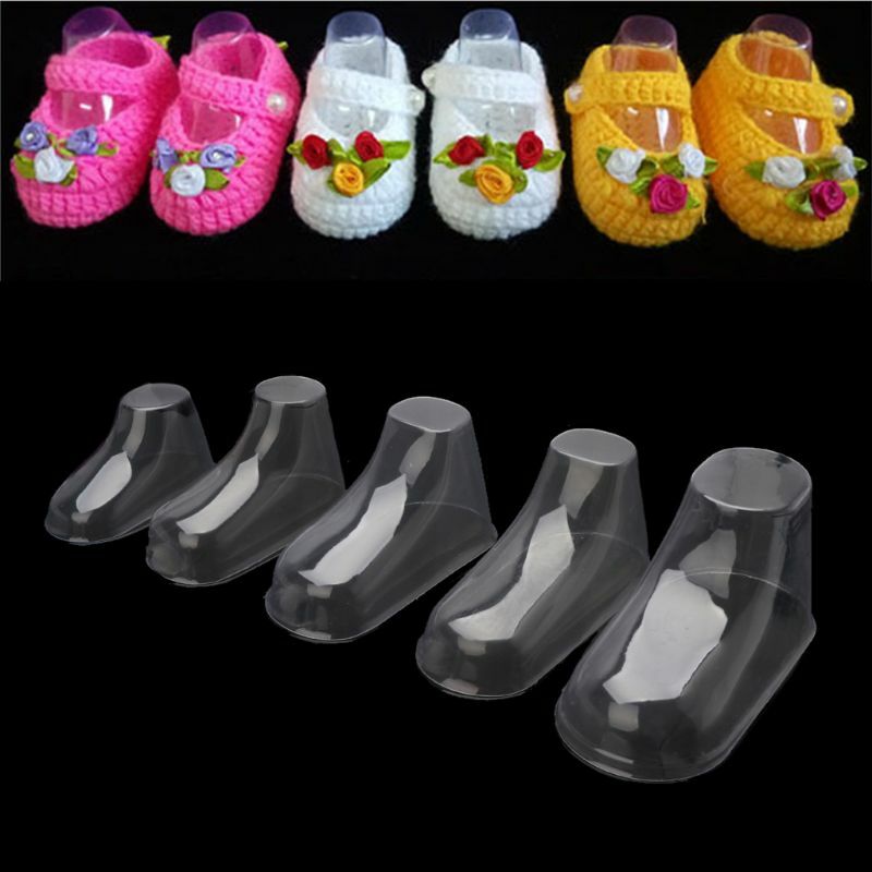 10Pcs Klar Kunststoff Baby Füße Display Baby Booties Schuhe Socken Schaufenster Füße Display Halb Stiefel Schuhe Transparent PVC