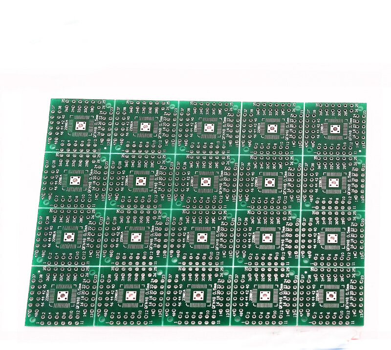 Placa adaptadora HTQFP QFN48 a DIP48 QFN44, convertidor de placa PCB de doble cara, 0,5mm, QFP48, QFP44, PQFP, LQFP, 10 unidades