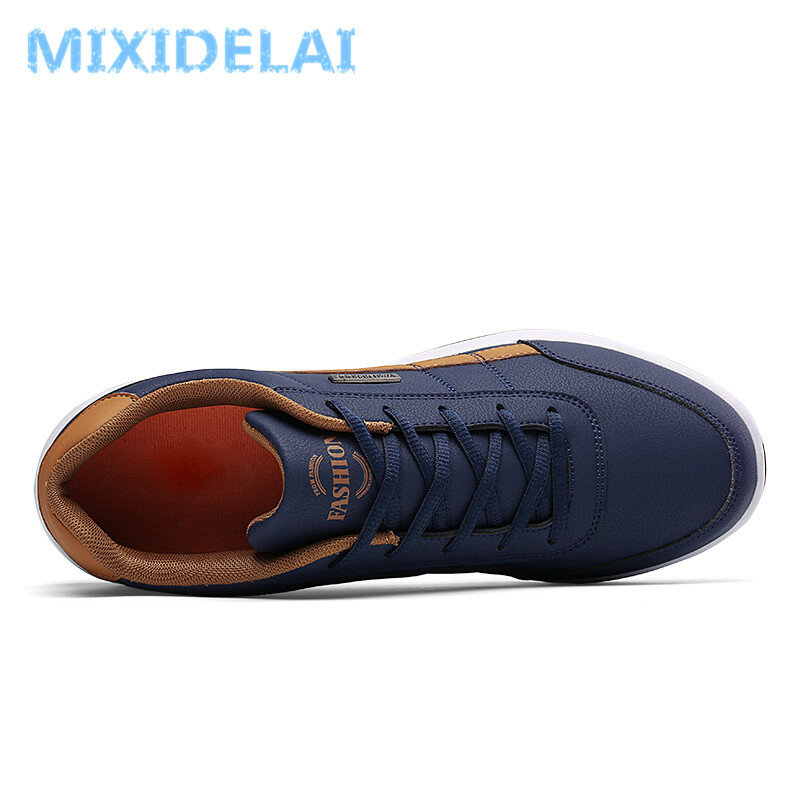 2024 New Fashion Men Sneakers for Men Casual Shoes Breathable Lace up Mens Casual Shoes Spring Leather Shoes Men chaussure homme