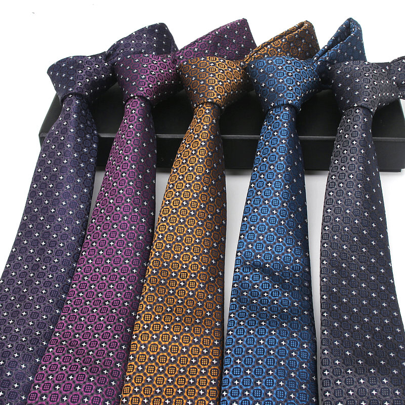 2018 Brand New 6cm Jacquard Woven Men's Tie For Men Fashion Neckties Man's Neck Tie For Wedding Business Party Factory Sale