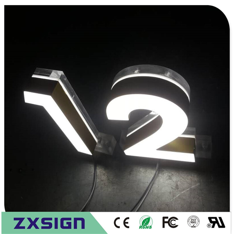 15cm hohe Super hohe helligkeit beleuchtet acryl LED haus zahlen/kleine hause zahlen/moderne digitale türschild