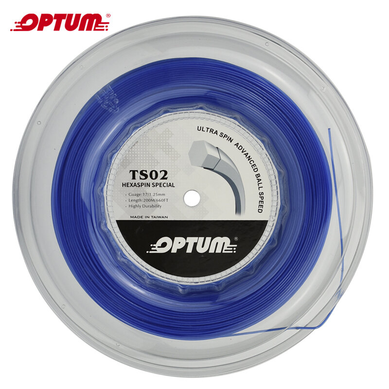 OPTUM-Corde de tennis hexagonale spéciale HEXRAéventuelles N, 1.25mm, en polyester, pour raquette, durable, 200m/bobine
