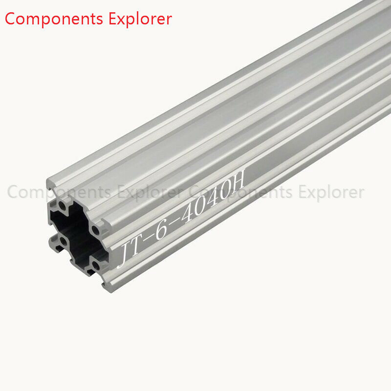 Arbitrary Cutting 1000mm 4040 V slot,double slot Aluminum Extrusion Profile,Silvery Color.