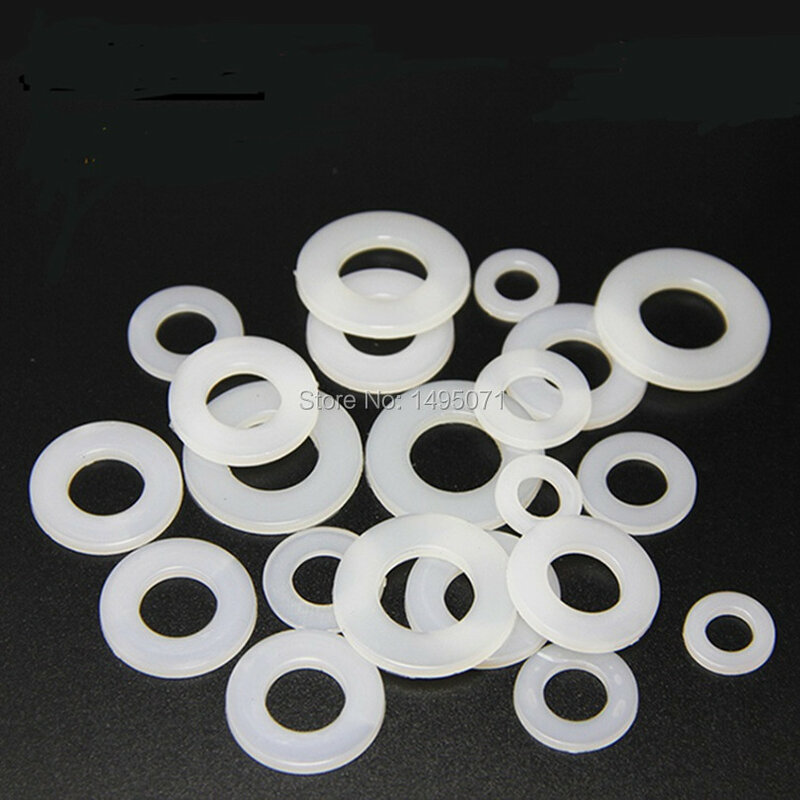 200 stks/partij M12 Nylon Plastic Platte Wasmachine 12x20x2mm Plain Washer Platte Pakking Ring