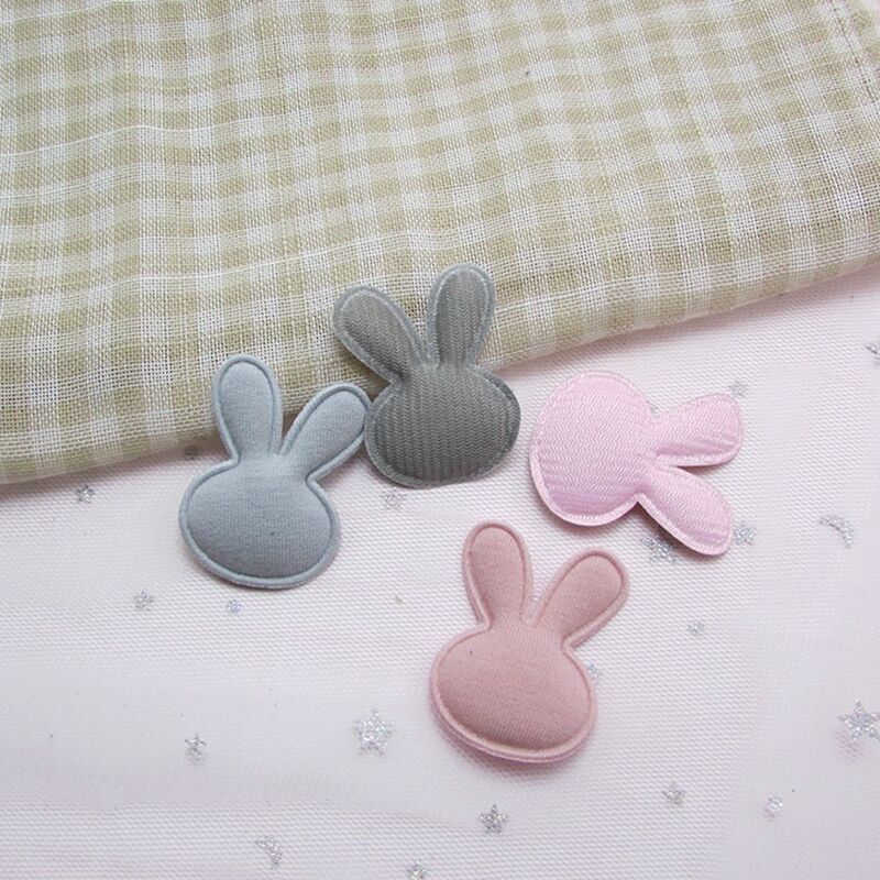 100 cái/lốc vải Lanh Hoạt Hình Công Chúa Thỏ Bunny Đệm Appliques Miếng Dán cho may Giày DIY Headwere Phụ Kiện