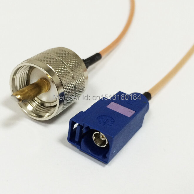Nowy koncentryczny modemu Pigtail UHF wtyk męski złącza wtykowe złącze złącze FAKRA RG316 kabel 15 CM 6 "Adapter