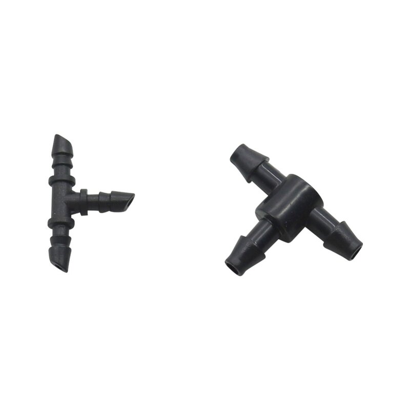 호스 티 바브 커넥터, 관개 배관 파이프 피팅, T자형 튜브 어댑터 호스 조인트, 3 방향 스플리터, 20 개, 3mm,4mm