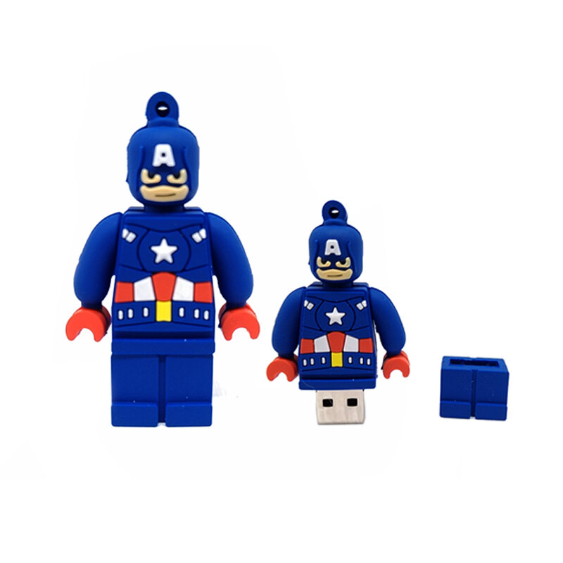 Memoria USB flash drive 4GB 8GB 16GB 32GB 64G bonito Capitán América/Iron Man regalo creativo pendrive